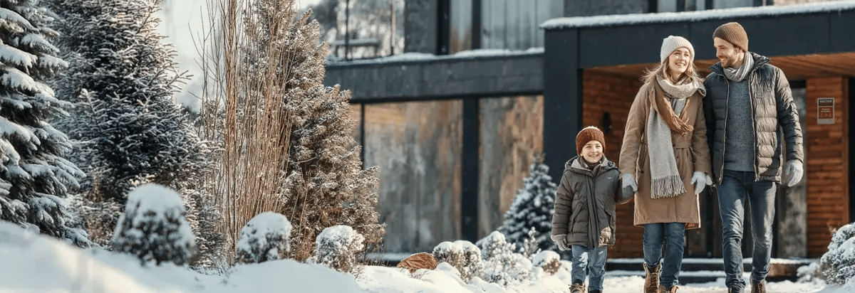 Famille protégée par une alarme maison Sector Alarm