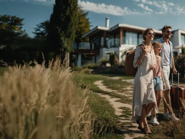 Famille protégée par une alarme maison Sector Alarm
