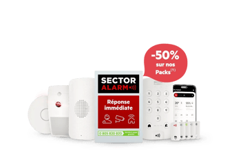 Système d’alarme intrusion sans fil avec détecteurs installés pour sécuriser votre logement.