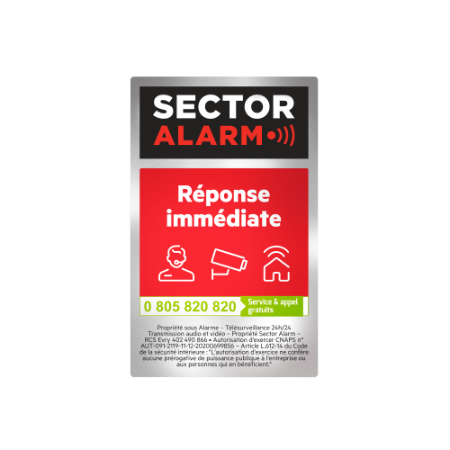 Plaques et autocollants alarme