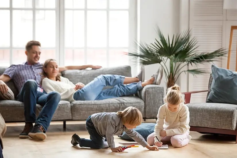 famille détendue
