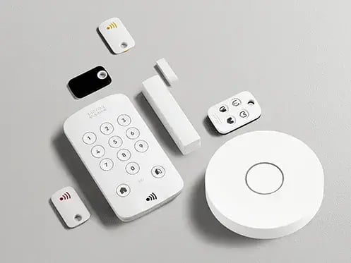 Kit complet Sector Alarm prêt pour installation alarme sans fil avec clavier et capteurs intelligents