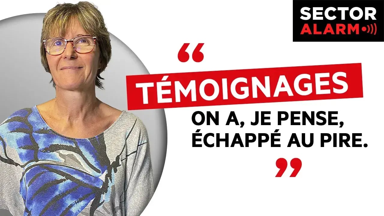 Maryline publie un avis Sector Alarm après un incident évité, soulignant l’utilité de l’alarme