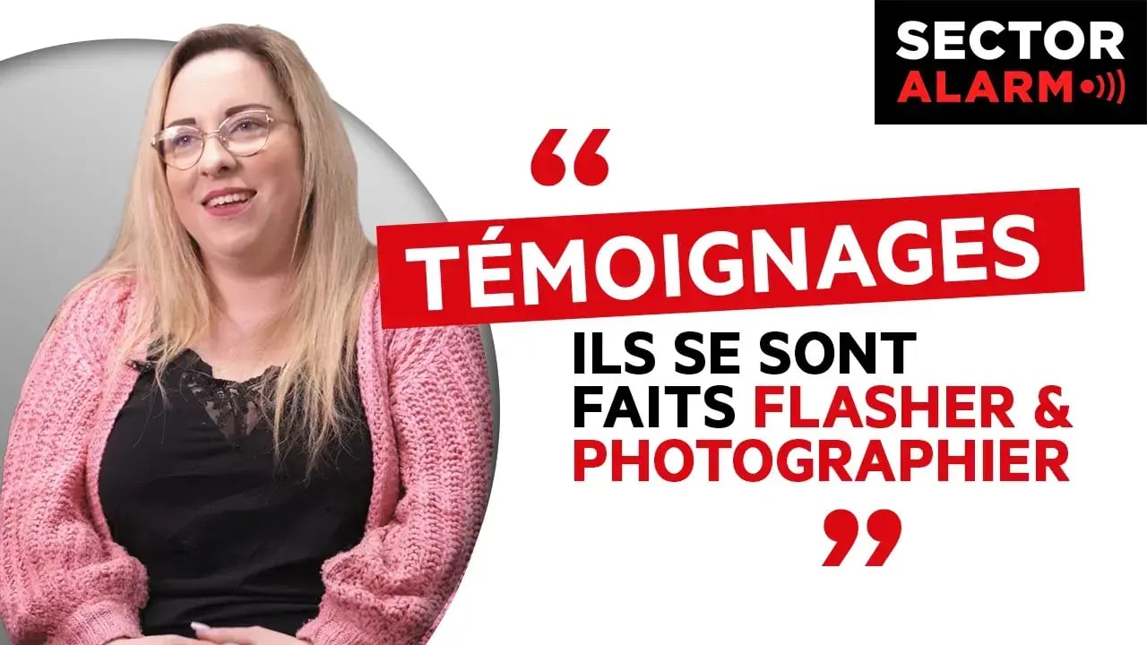 Olivia partage un avis Sector Alarm après un incident, soulignant l’efficacité de son alarme maison