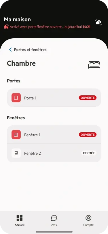 Contrôle des portes et des fenêtres Sector Alarm