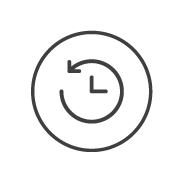 Pictogramme d’horloge symbolisant l’historique des événements