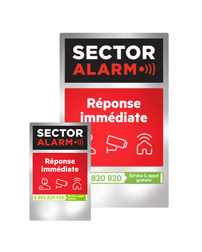 Plaques et autocollants alarme