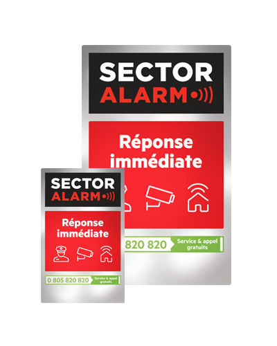Plaques et autocollants alarme